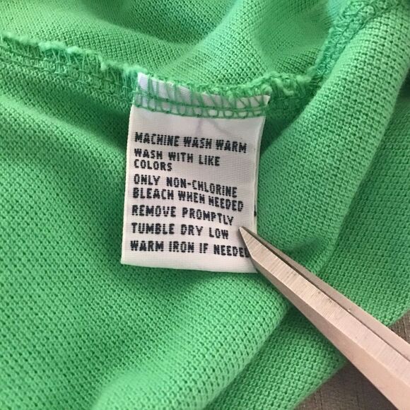 Polo By Ralph Lauren Lrge Green Pique Polo Shirt Navy Polo Crossed Mallets Crest - Picture 11 of 14